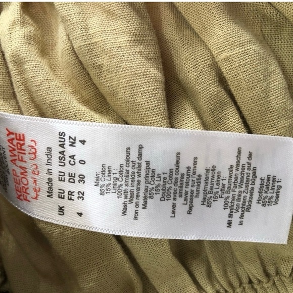 Pretty LittleThings Double Tie Bardot Crop Top Bralette Olive Sexy SZ 4 NWT - Picture 4 of 5